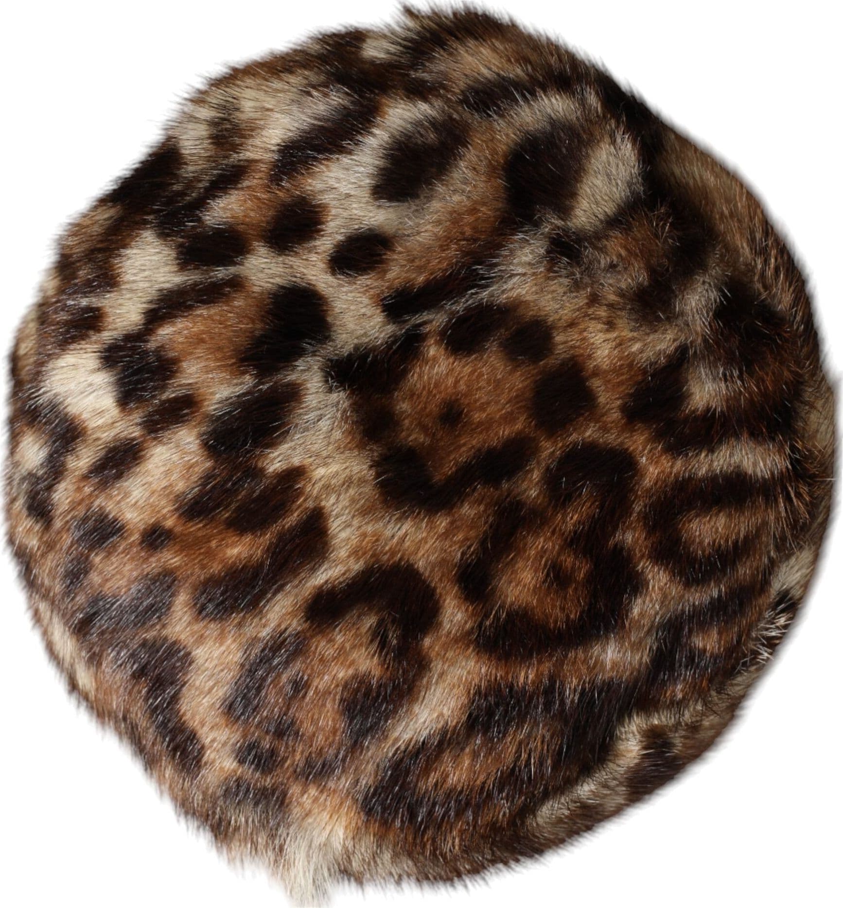 Dolce & Gabbana Brown Leopard Faux Fur Women Bucket Hat - 3