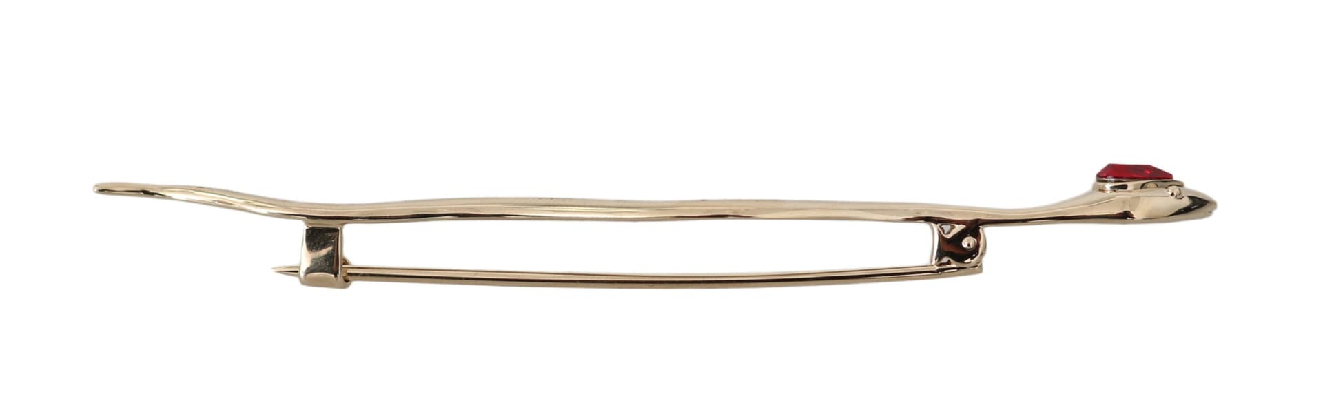 Dolce & Gabbana Silver Brass Crystal Spilla Serpente Brooch Pin - 2