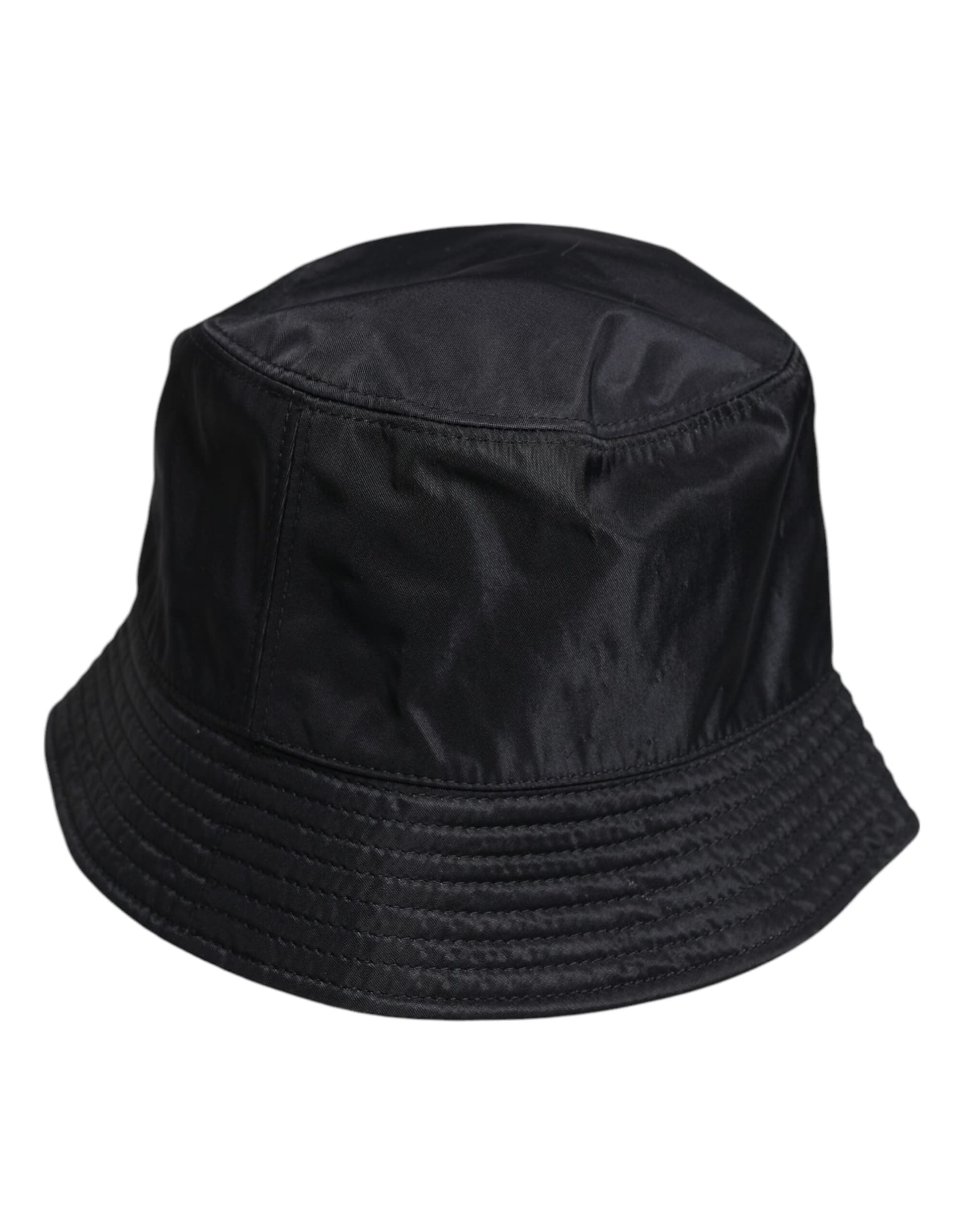 Dolce & Gabbana Black Cotton Wide Brim Bucket Hat - 4