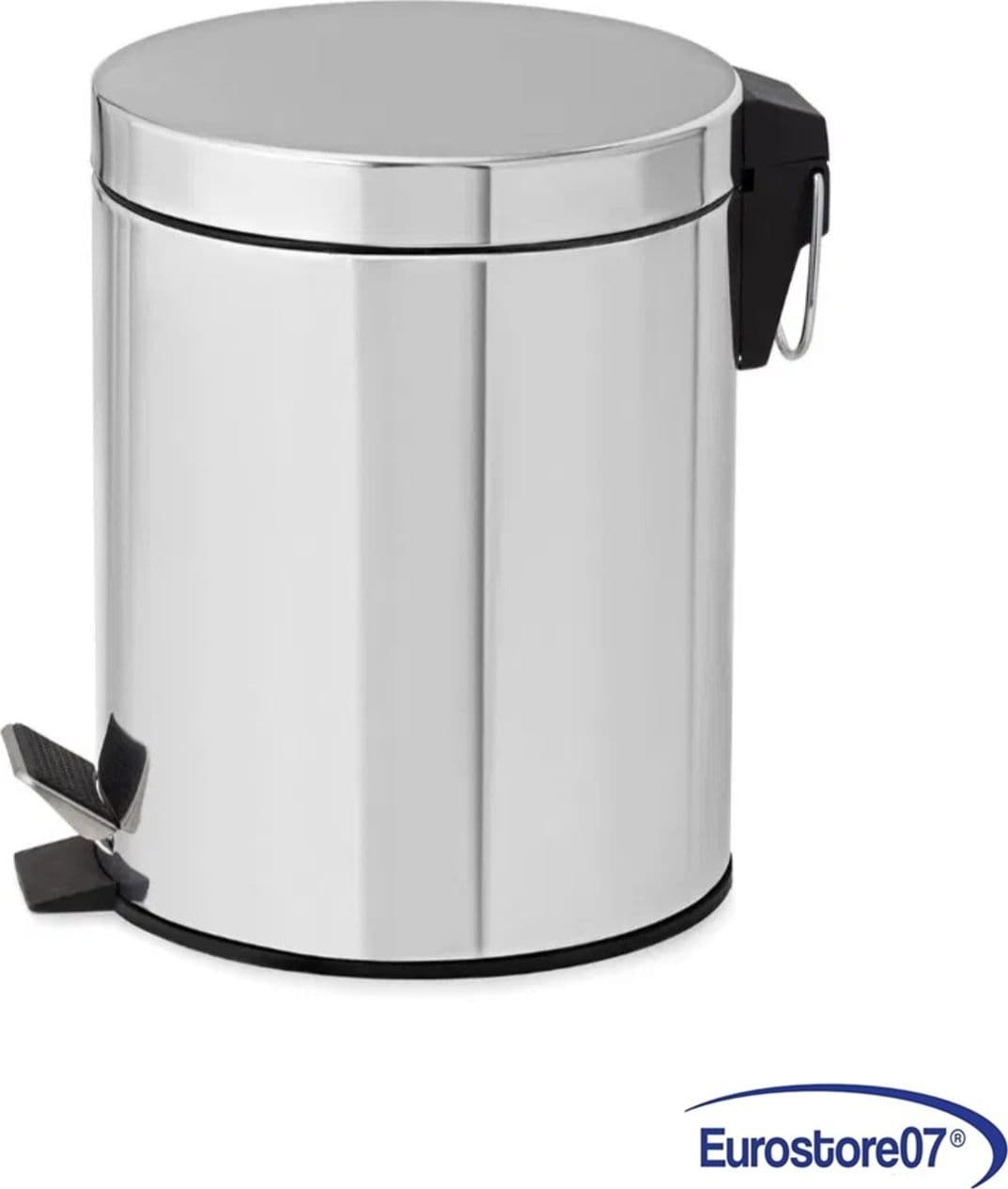 Eurostore07® pattumiera in acciaio inox con pedale  - - lt.5 cm.20,5x27,8h - 3