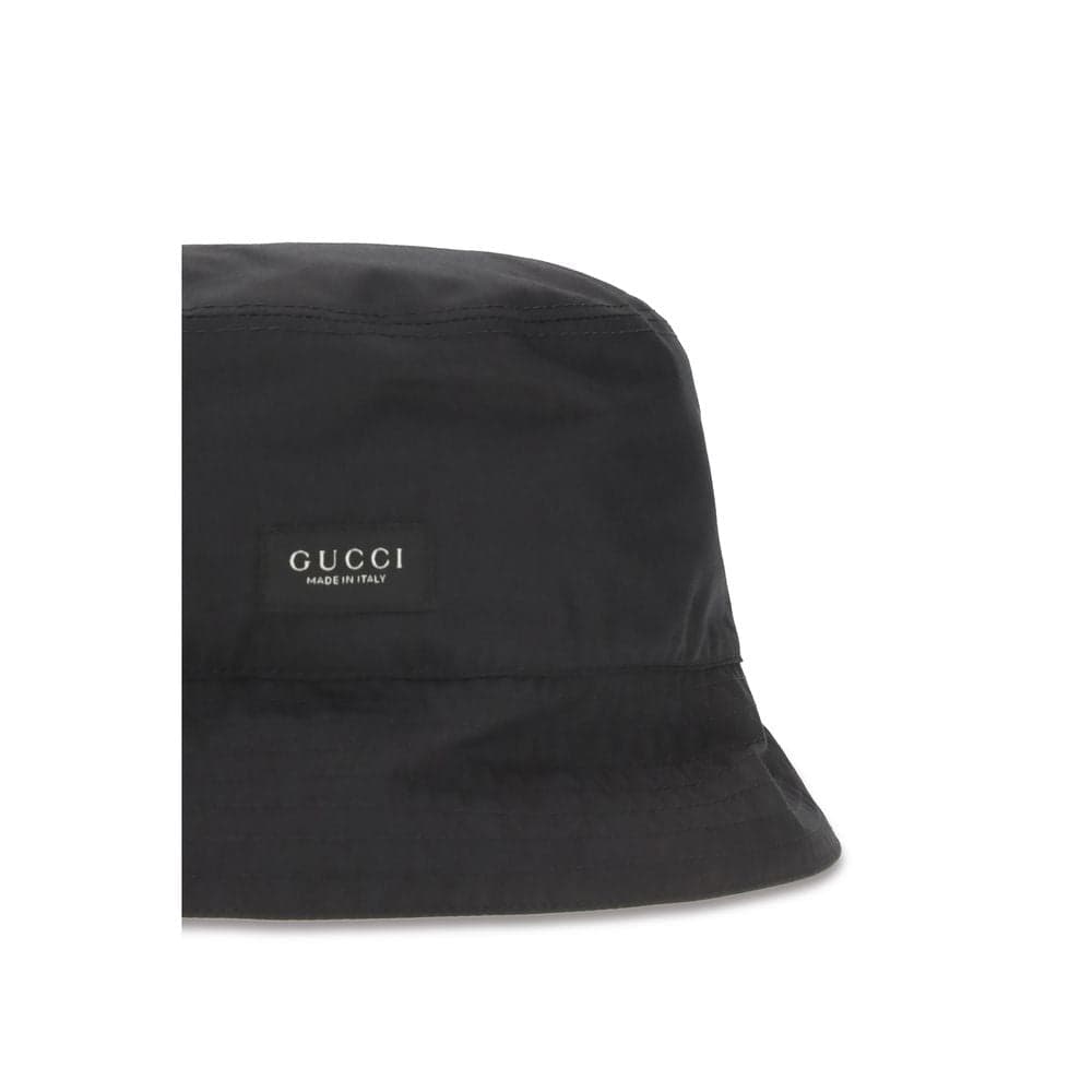 Gucci Black Cotton Bucket Hat - 3