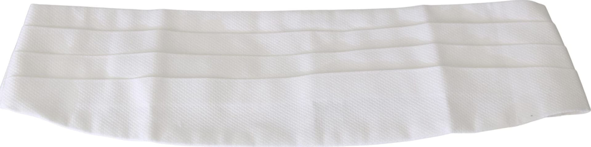 Dolce & Gabbana White Men Waist Belt Cotton Cummerbund - 2