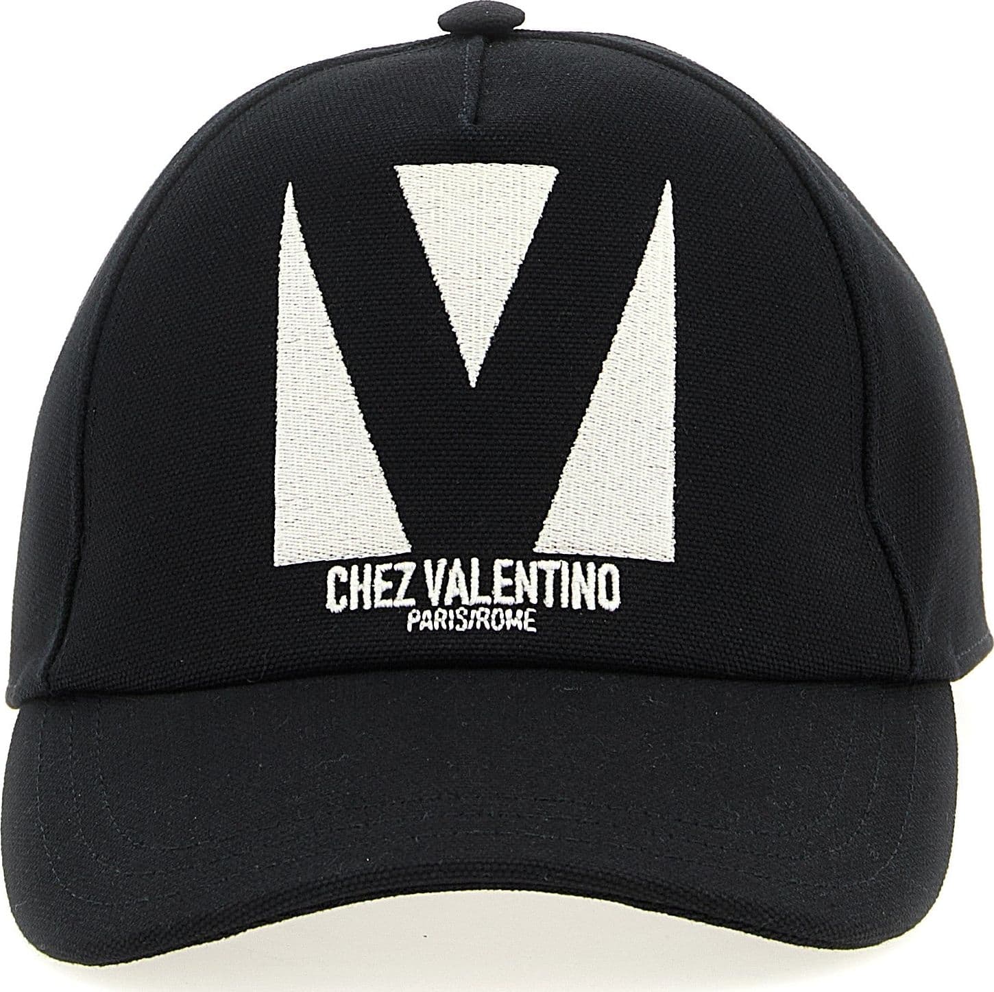 Valentino Garavani Black Cotton Cap (Baseball Hat)