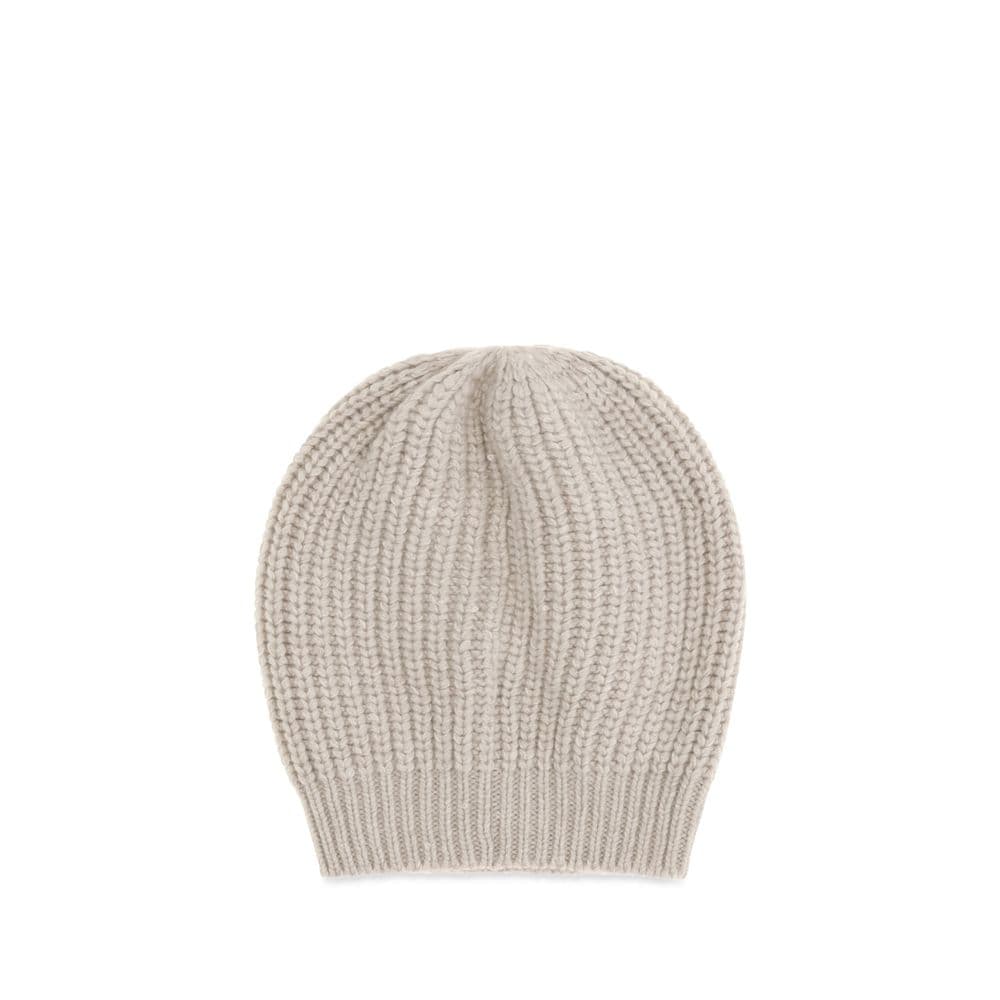 Brunello Cucinelli Beige Silk Beanie - 2