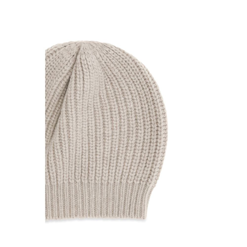 Brunello Cucinelli Beige Silk Beanie - 3