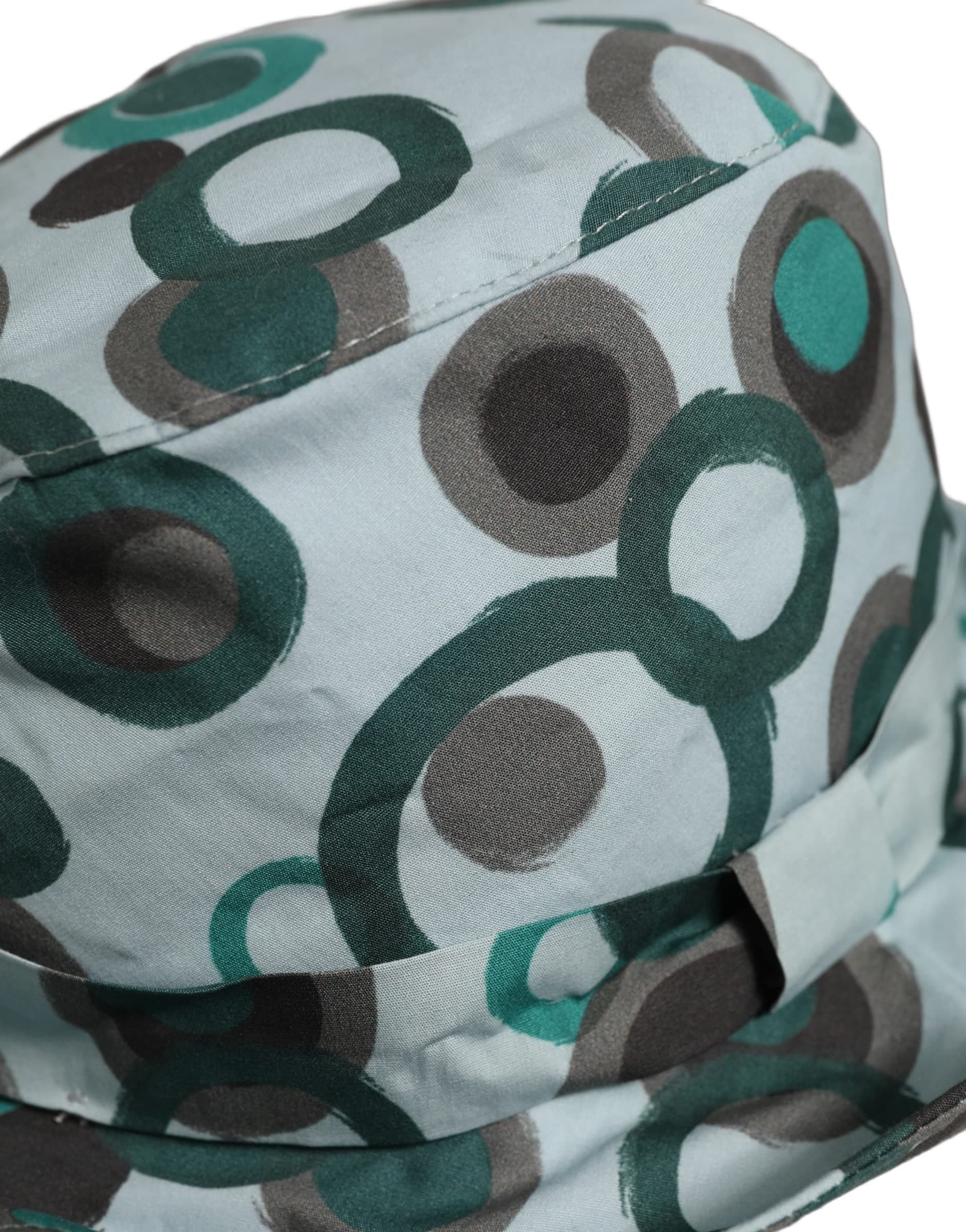 Dolce & Gabbana Teal Cotton Big Polka Dot Pattern Bucket Hat - 4