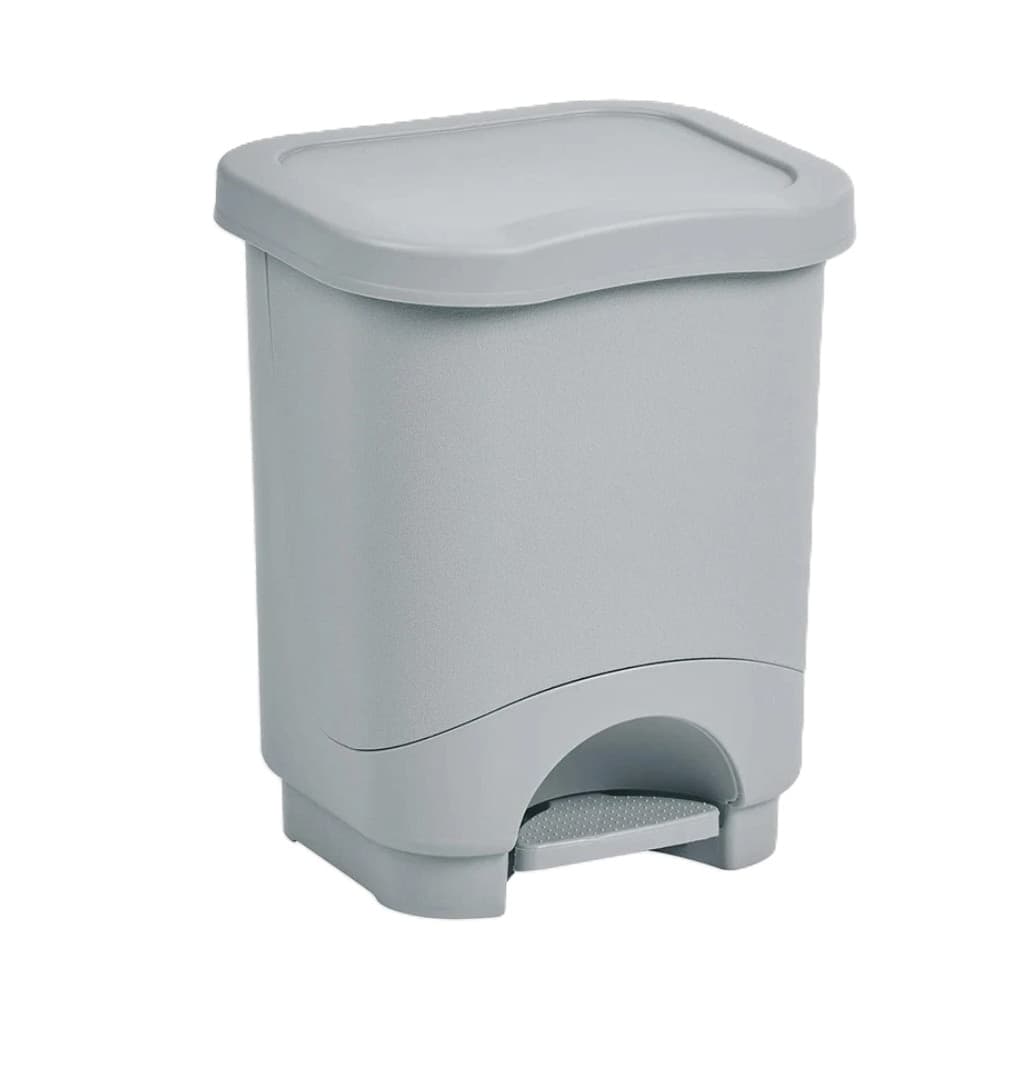 Eurostore07®pattumiera a pedale 'idea' in plastica cm. 24x21xh.30. Grigia - 2