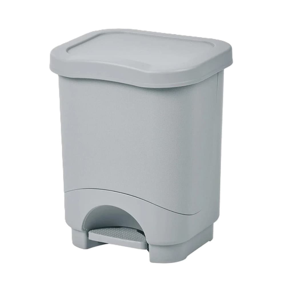 Eurostore07®pattumiera a pedale 'idea' in plastica cm. 24x21xh.30. Grigia - 4