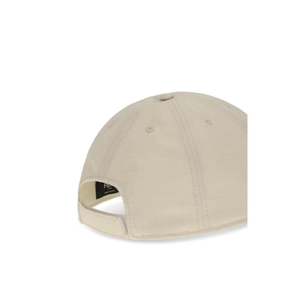 Fendi White Cotton Cap (Baseball Hat) - 3