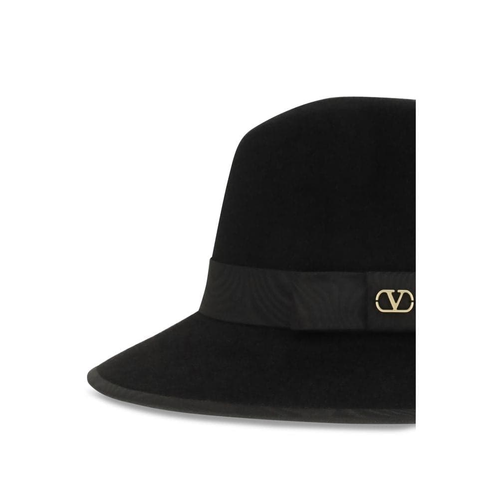 Valentino Garavani Black Cotton Fedora - 3