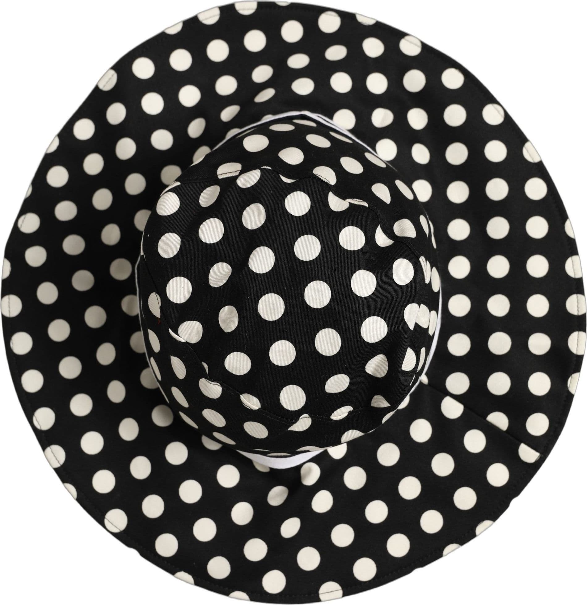 Dolce & Gabbana Black White Polka Dot Cotton Bucket Capello Hat - 3
