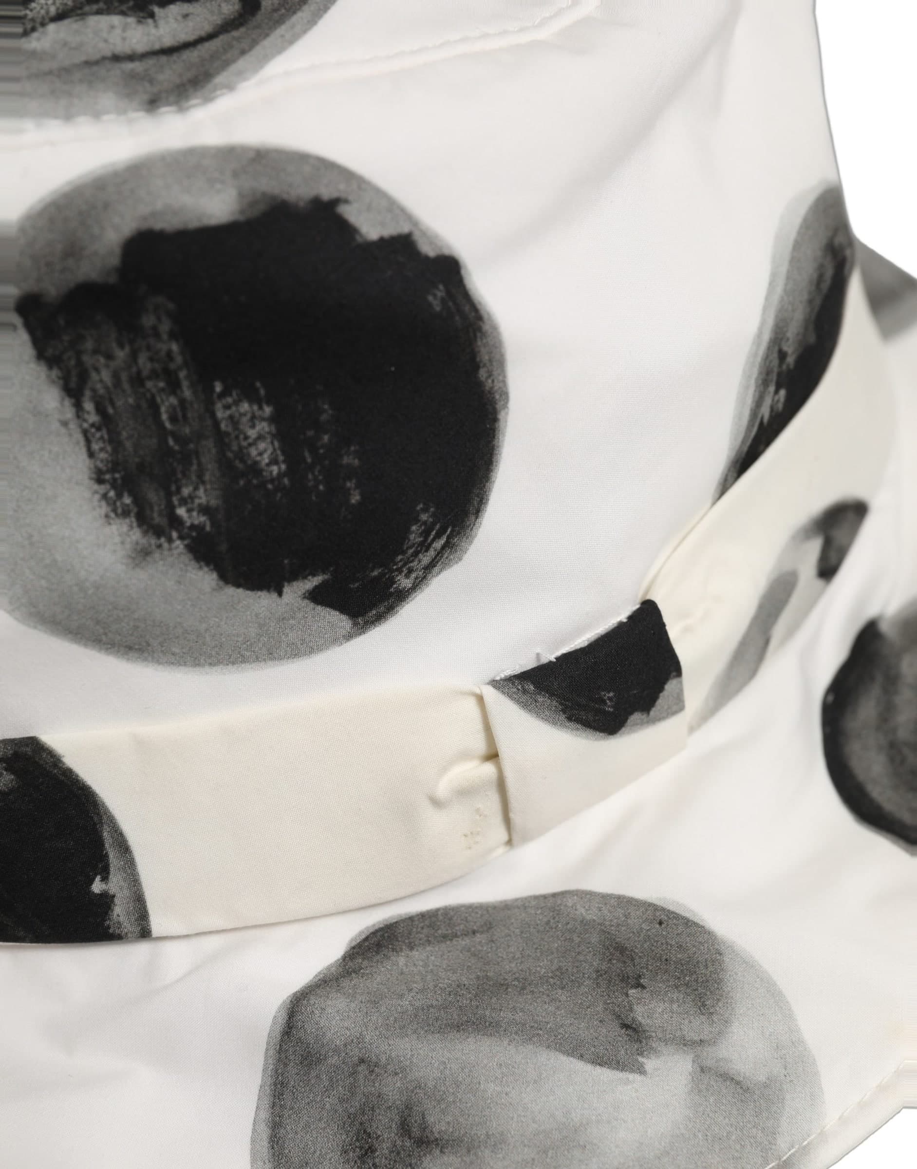 Dolce & Gabbana White Cotton Big Polka Dot Pattern Bucket Hat - 3