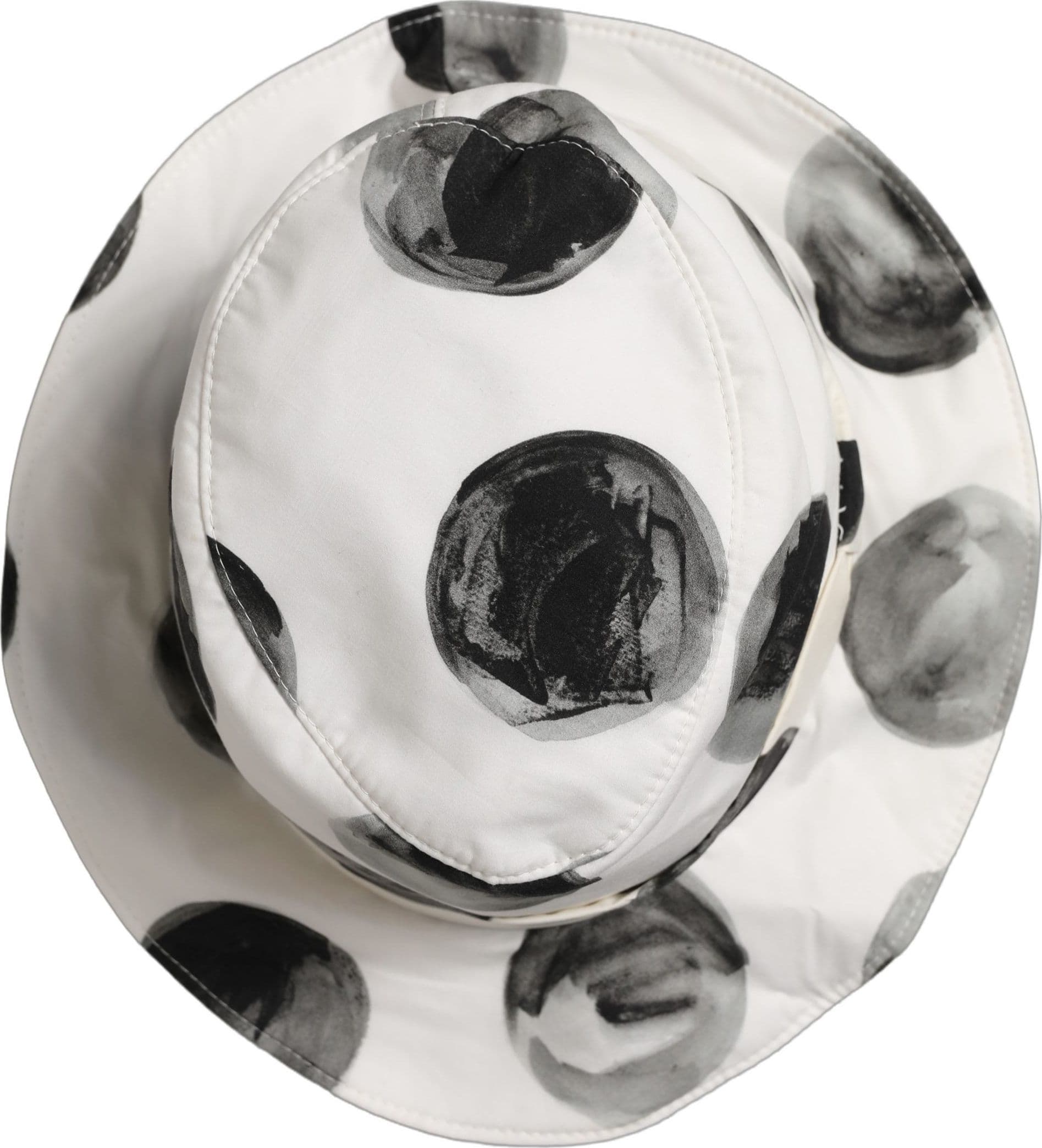 Dolce & Gabbana White Cotton Big Polka Dot Pattern Bucket Hat - 4