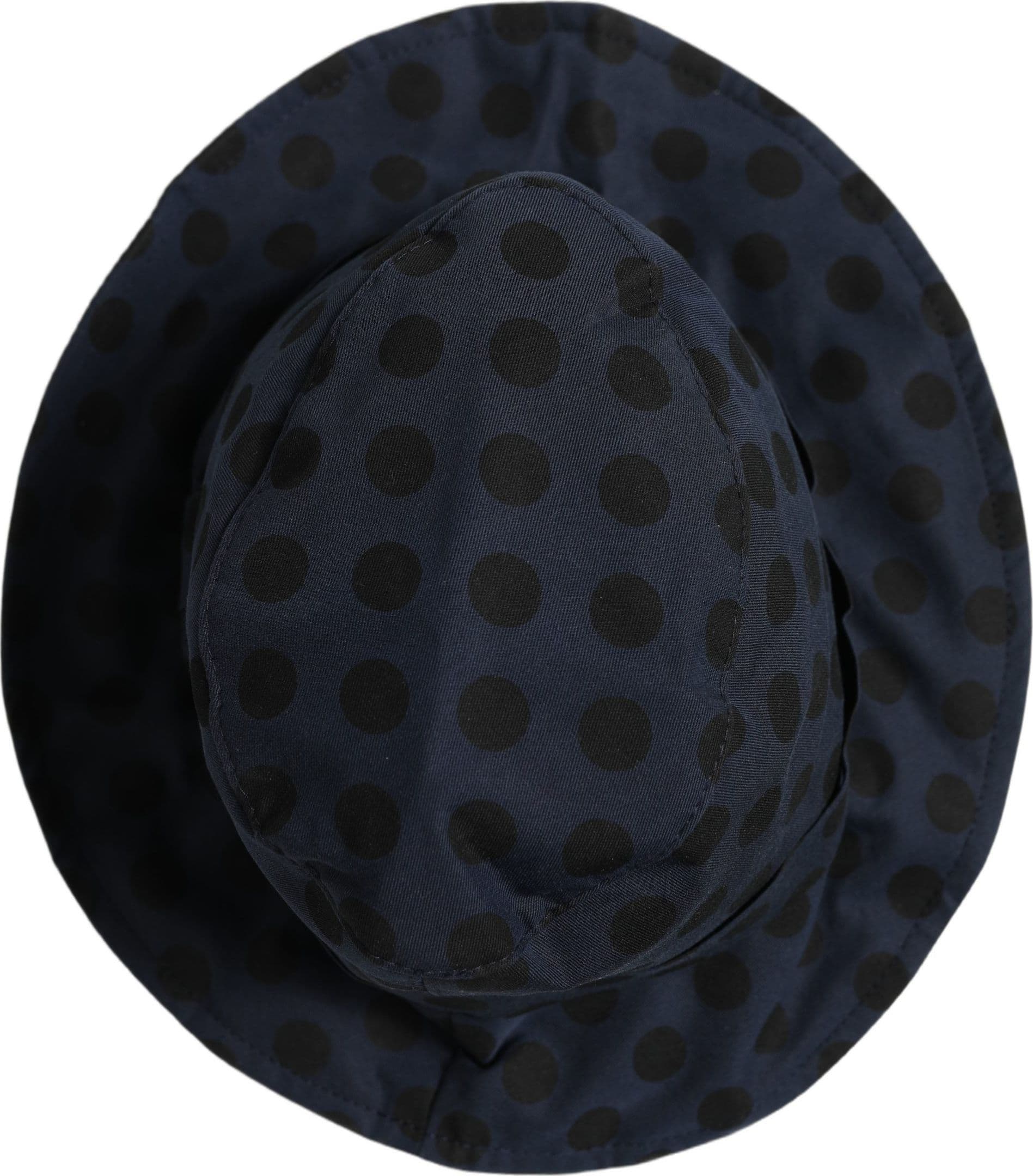 Dolce & Gabbana Blue Black Polka Dot Cotton Bucket Capello Hat - 3