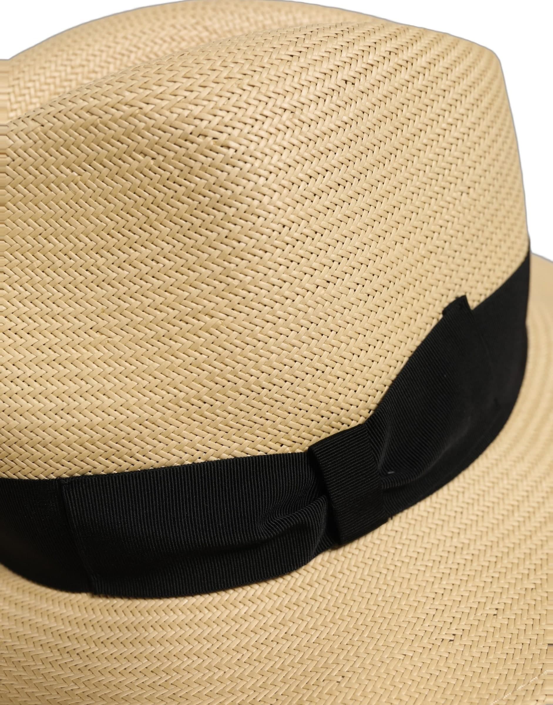 Dolce & Gabbana Men Beige Paper Straw Fedora Panama Capello Hat - 5