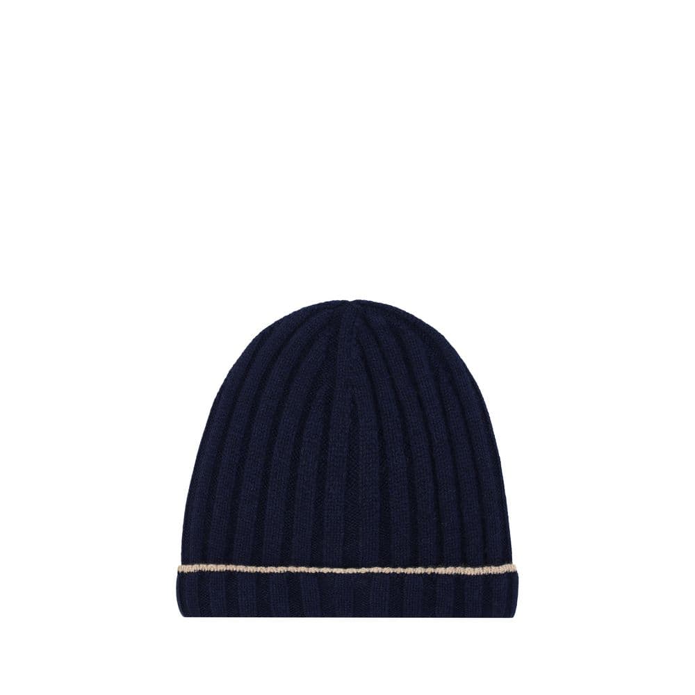 Brunello Cucinelli Blue Cashmere Beanie - 2