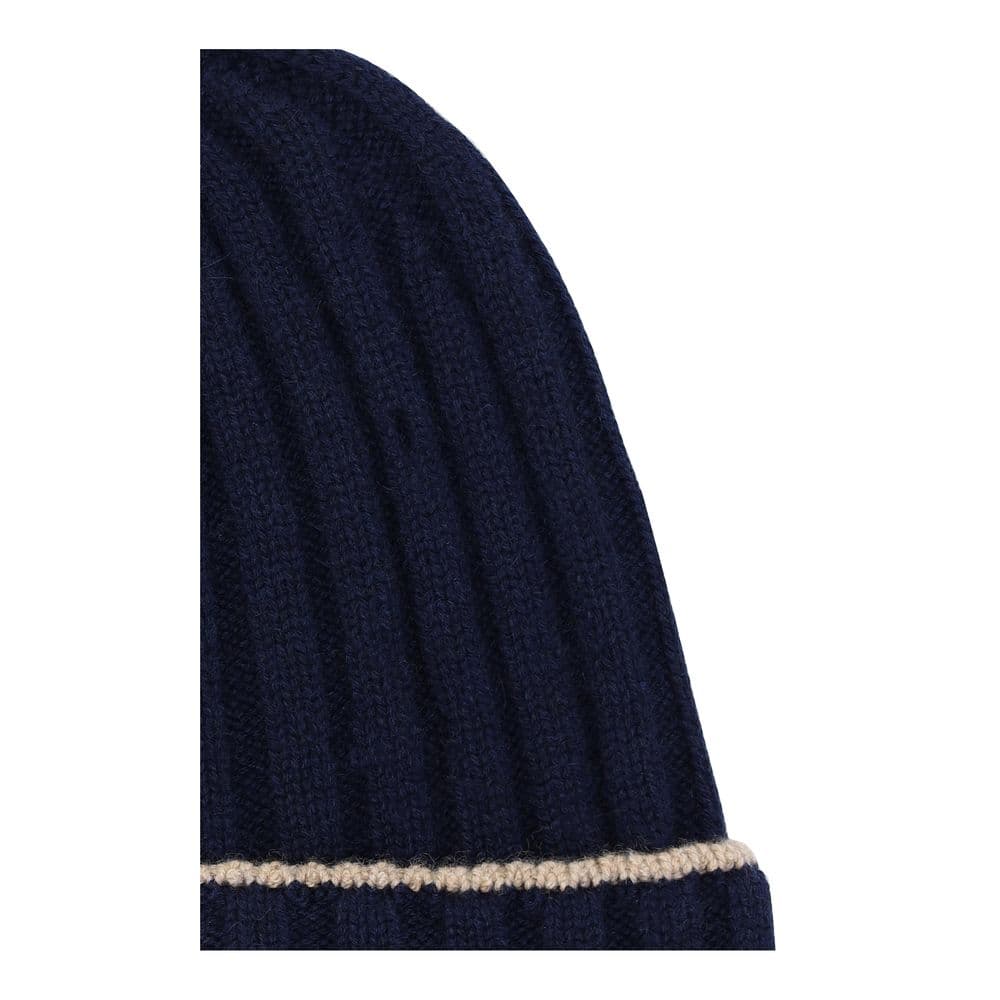Brunello Cucinelli Blue Cashmere Beanie - 3