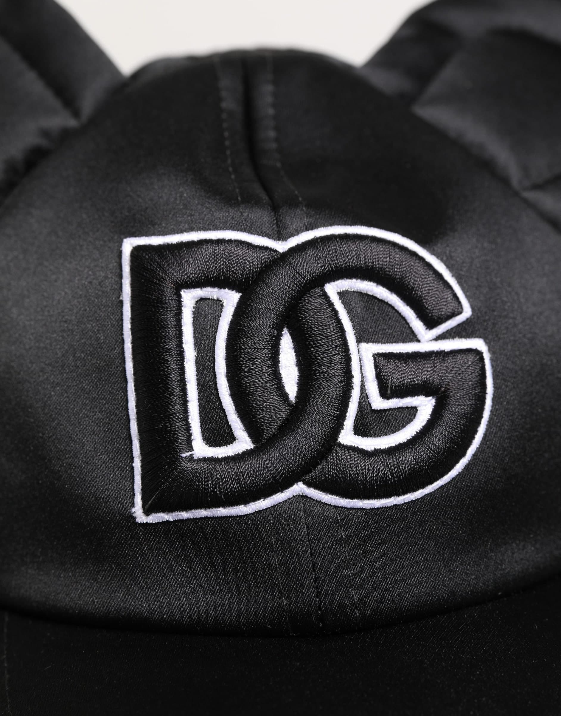 Dolce & Gabbana Men Black Velvet Animal Ears Baseball Cap Hat - 6