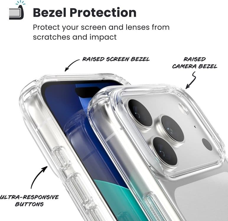 Speck Presidio Perfect-Clear - Custodia per iPhone 17 Pro (trasparente) - 14