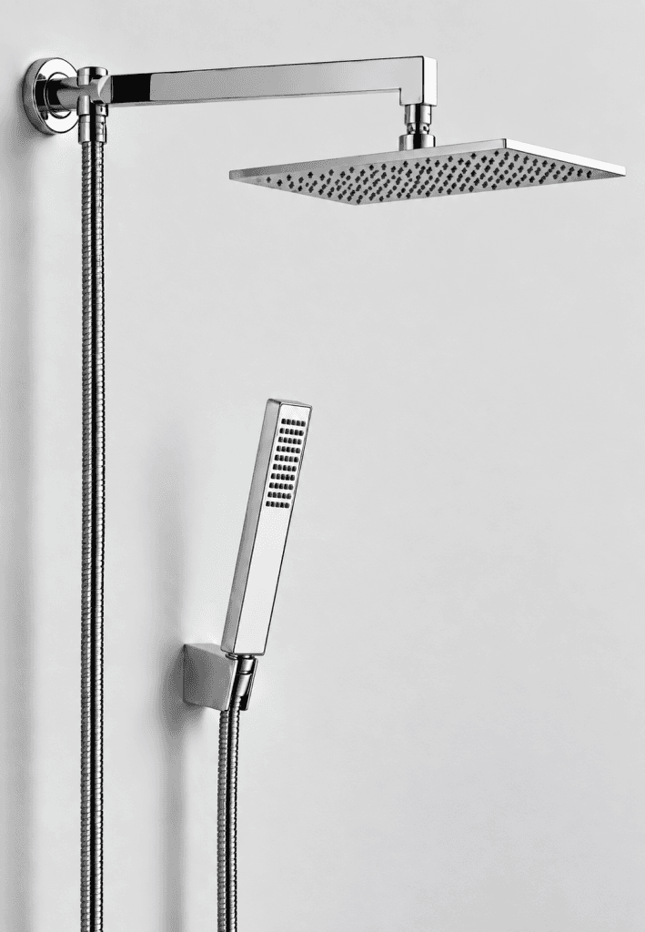 KIT DOCCIA CON SOFFIONE QUADRATO Ø20 CM E BRACCIO QUADRATO 30 CM - 3
