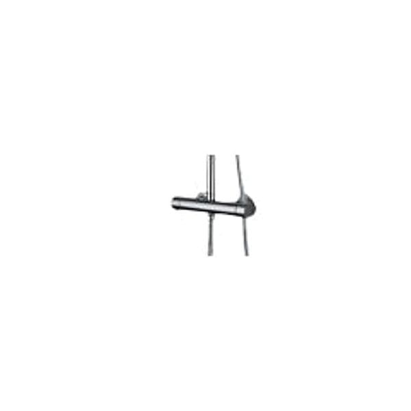Colonna Doccia Cromata con Miscelatore Meccanico e Deviatore Integrato, Soffione Acciaio Ø25 cm e Doccetta Stick - 2