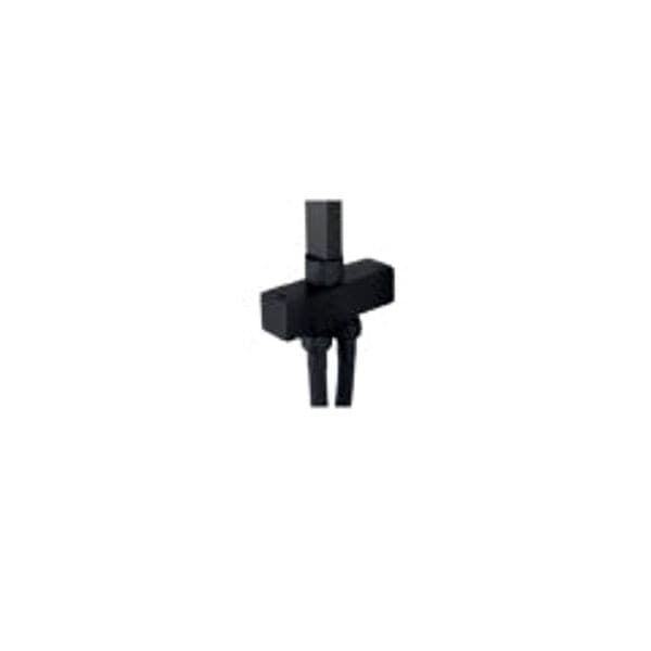 Colonna Doccia Quadrata Nero Opaco con Supporto Regolabile, Doccetta Square e Soffione 20x20 cm - 2
