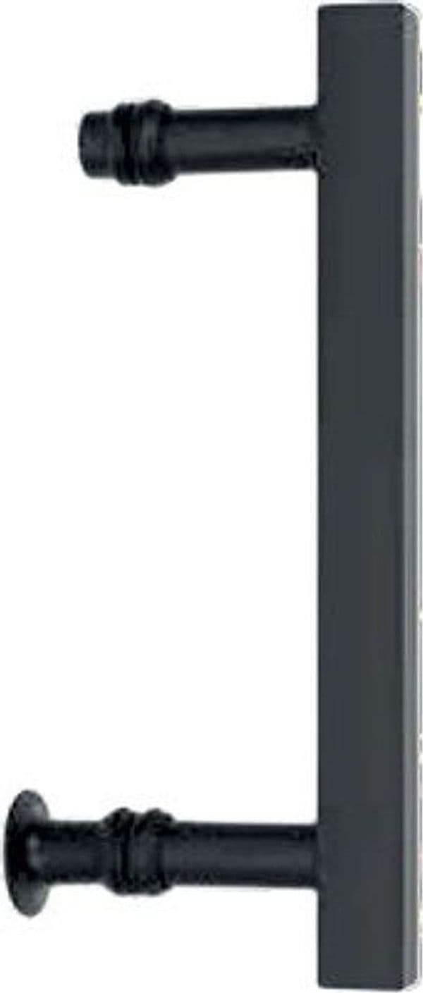 Kit Maniglia Box Doccia Round Nero Opaco Minimal – Interasse 145 mm – Lunghezza 200 mm - 2
