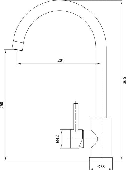 Miscelatore Lavello Canna a Ponte Girevole Acciaio Inox 304 Nero Opaco – Cartuccia Ø35 mm - 2