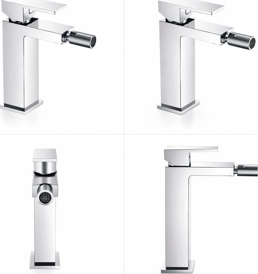 Miscelatore stile quadrato bidet cromato - 2