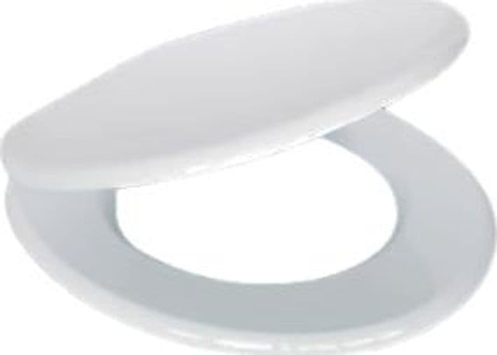 Sedile WC Universale in MDF Bianco con Cerniere Regolabili in Acciaio Inox - 2