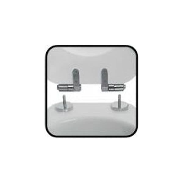 Sedile WC Universale in MDF Bianco Soft Close Sganciabile con Pulsante Centrale – Interasse 65–165 mm - 5