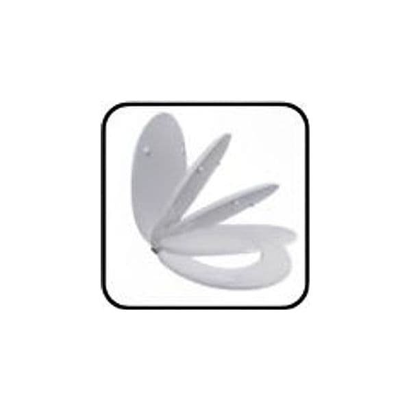 Sedile WC Universale in MDF Bianco Soft Close Sganciabile con Pulsante Centrale – Interasse 65–165 mm - 6