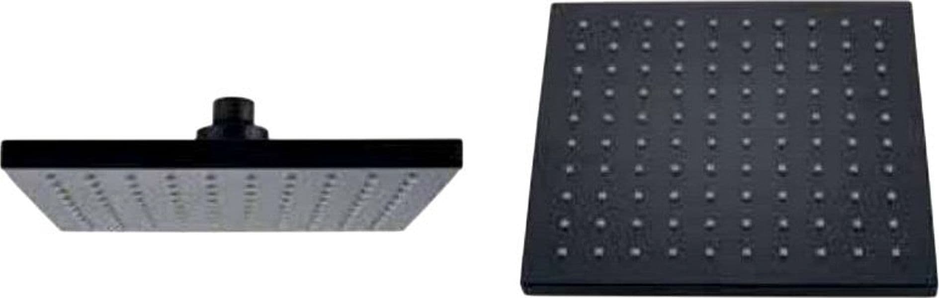 Soffione Doccia Quadrato ABS Nero Opaco Ø200 mm – Ugelli Anticalcare – Attacco Standard 1/2” - 3