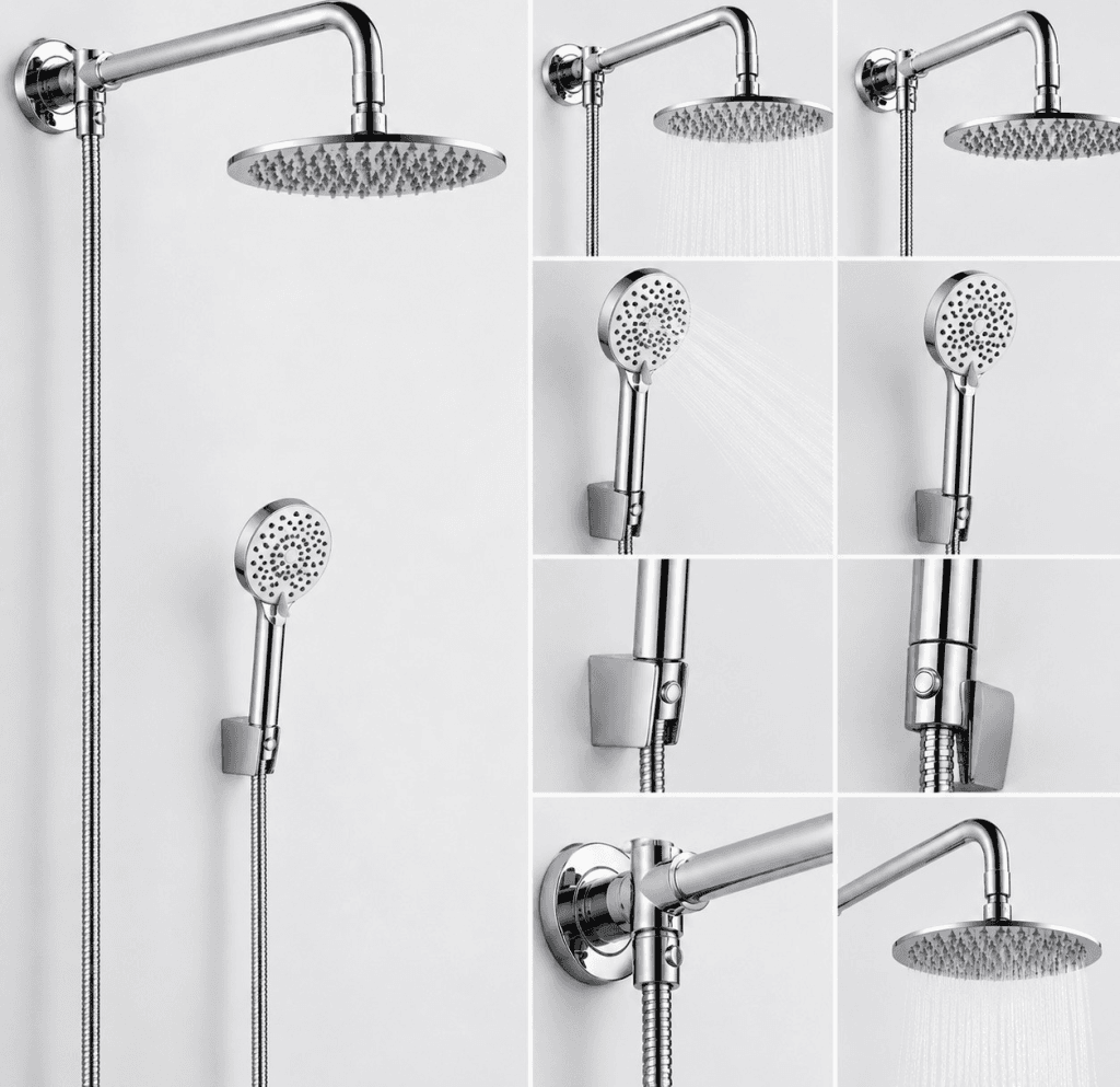 KIT DOCCIA CON SOFFIONE TONDO Ø20 CM E BRACCIO TONDO 25 CM - 3