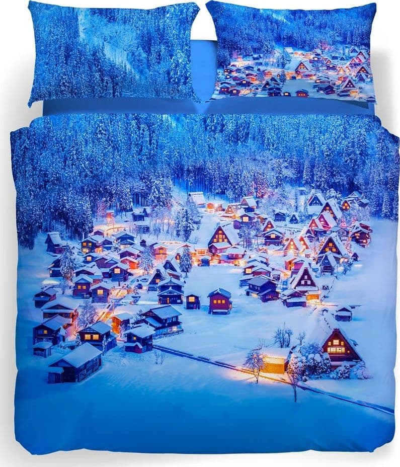 Copripiumino Winter Mountain ! Caleffi Carmassi Fotografico in Cotone - Set Letto 2 Piazze 255x200 cm - 5