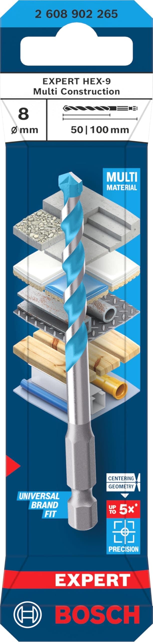 Bosch PUNTA UNIVERSALE ESPERT HEX-9 MULTI CONSTRUCTION  Ø mm. 8x U 50/T 100 - 2