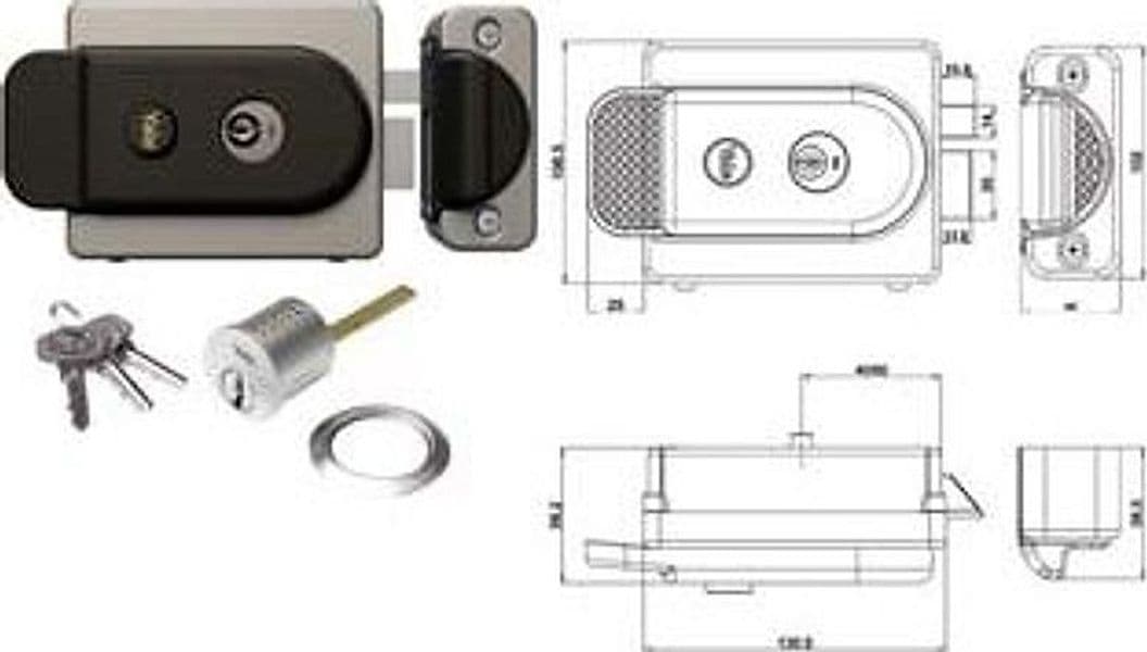 ELETTROSERRATURA PER PORTE IN LEGNO CILINDRO STACCATO UNICA Y780- - argento mm.40-80 - DX-SX (Y780000000SI) - 1 pezzi YALE - 2