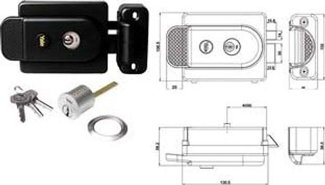 ELETTROSERRATURA PER PORTE IN LEGNO CILINDRO STACCATO UNICA Y780- - antracite mm.40-80 - DX-SX (Y780000000AN) - 1 pezzi YALE - 2