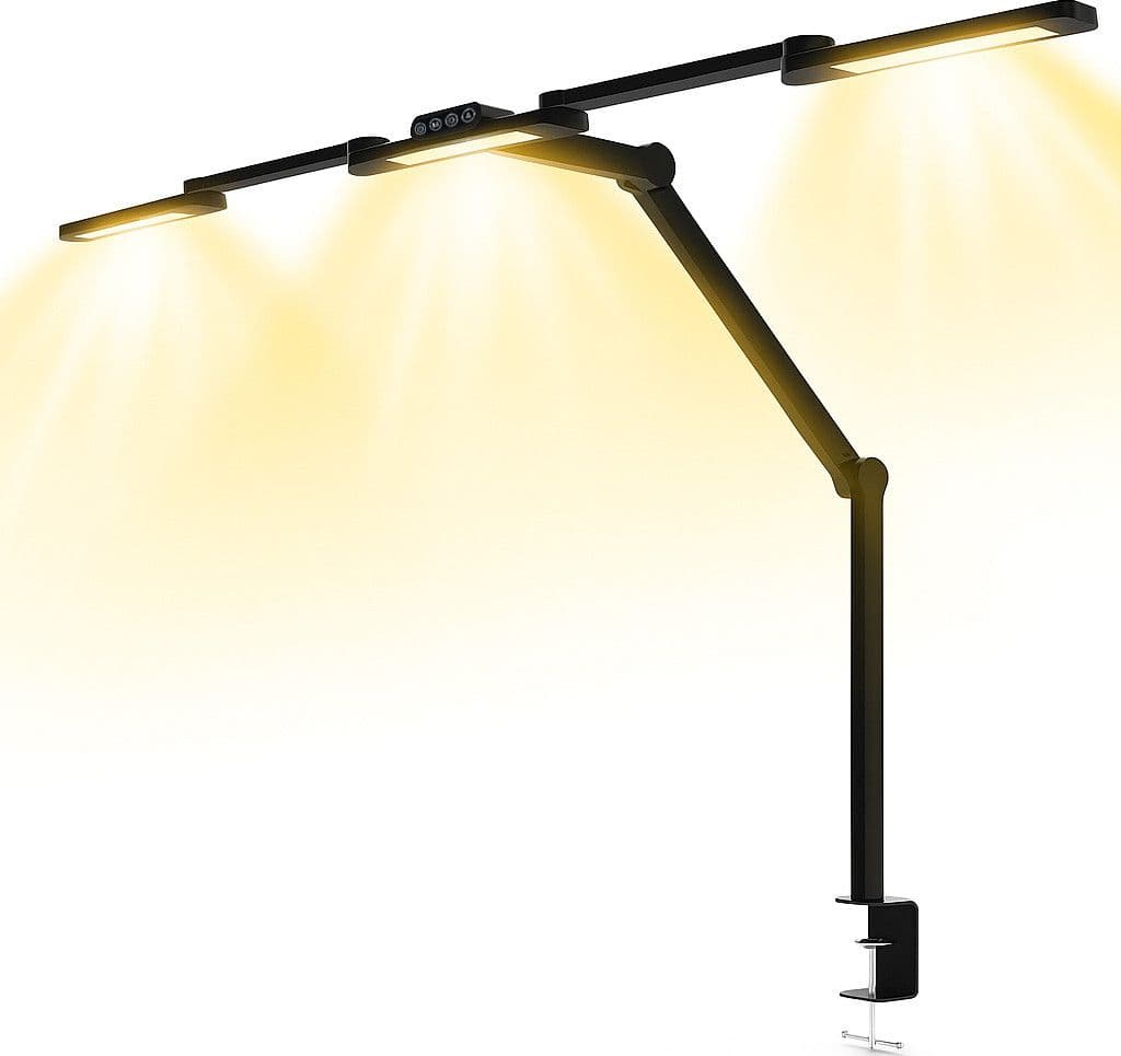 Lampada LED a Tripla Sorgente Luminosa con Braccio Regolabile e Attacco a Morsetto - 13