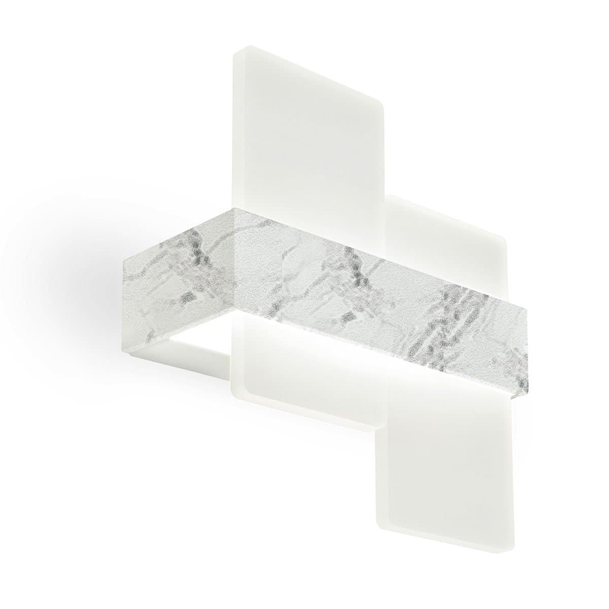 Applique moderno Promoluce BUNNY A23 Foil Marble LED CCT metallo metacrilato - 7
