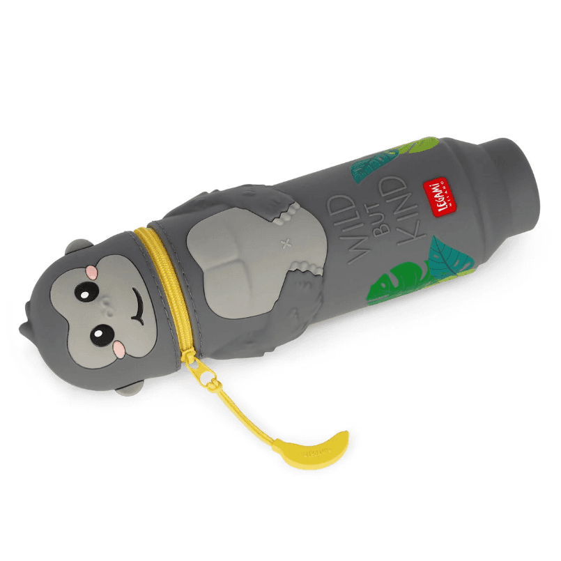 Legami - Astuccio 2-in-1 in Silicone Gorilla "Wild but Kind" - Kawaii (VKA0026) - 2