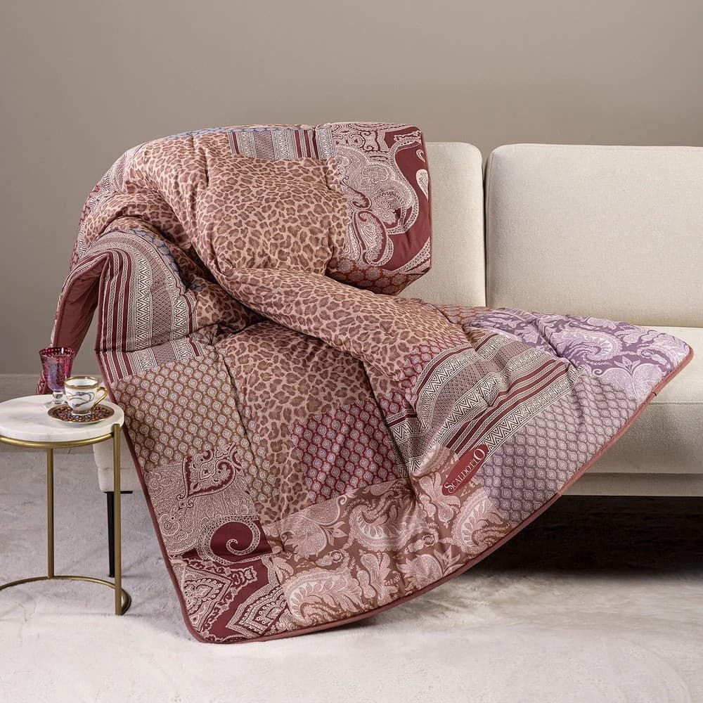 Plaid Scaldotto Caleffi 130x170 Panther in Cotone Pettinato – Coperta da Divano Calda e Morbida Fantasia - 8