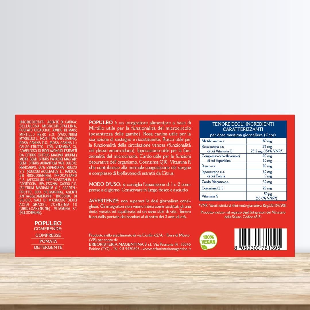 Erboristeria Magentina Populeo 40 Compresse - Integratore Alimentare - 2