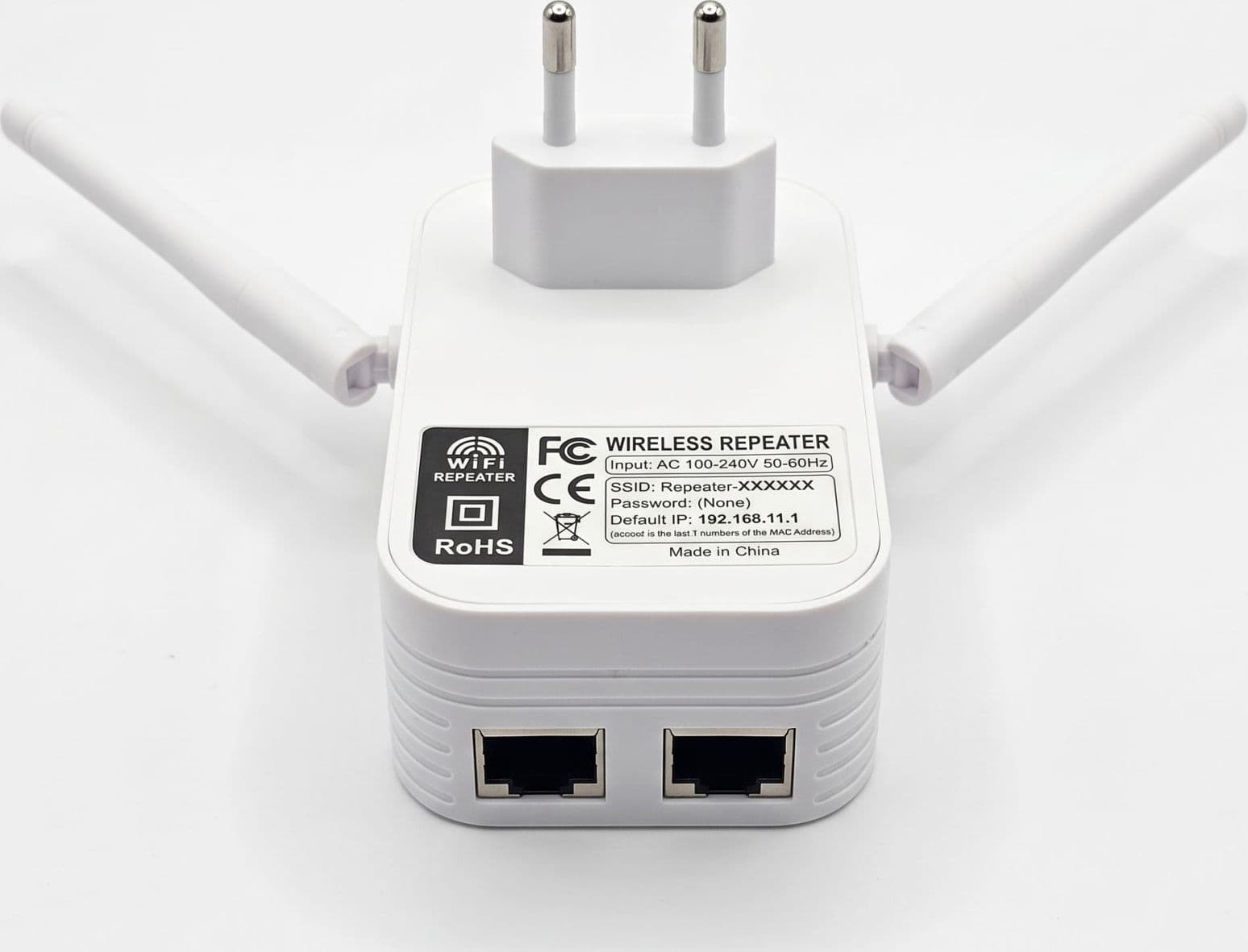 Kit 4 Ripetitori Wi-Fi 300 Mbps Universali con 4 Antenne Esterne Modalità Range Extender Access Point e Router Presa a Muro per Grandi Ambienti B&B Uffici - 5