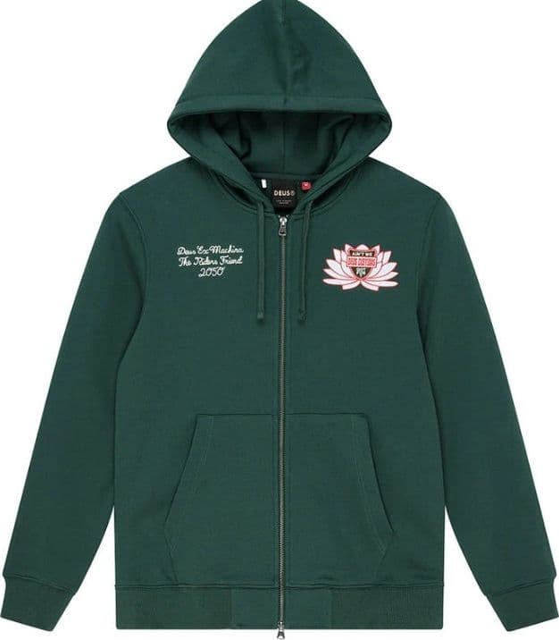 Felpa Deus Ex Machina Sacred Crest Zip  Green