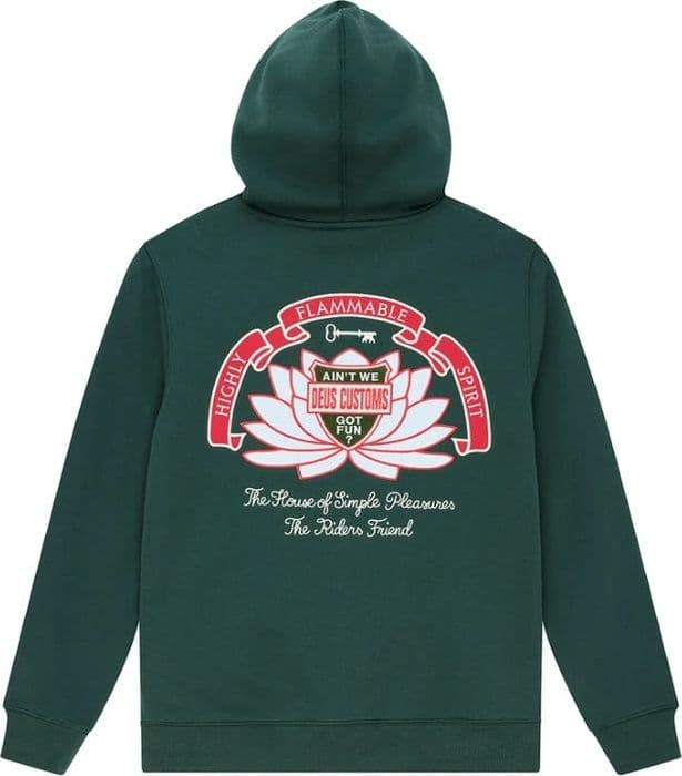 Felpa Deus Ex Machina Sacred Crest Zip  Green - 2