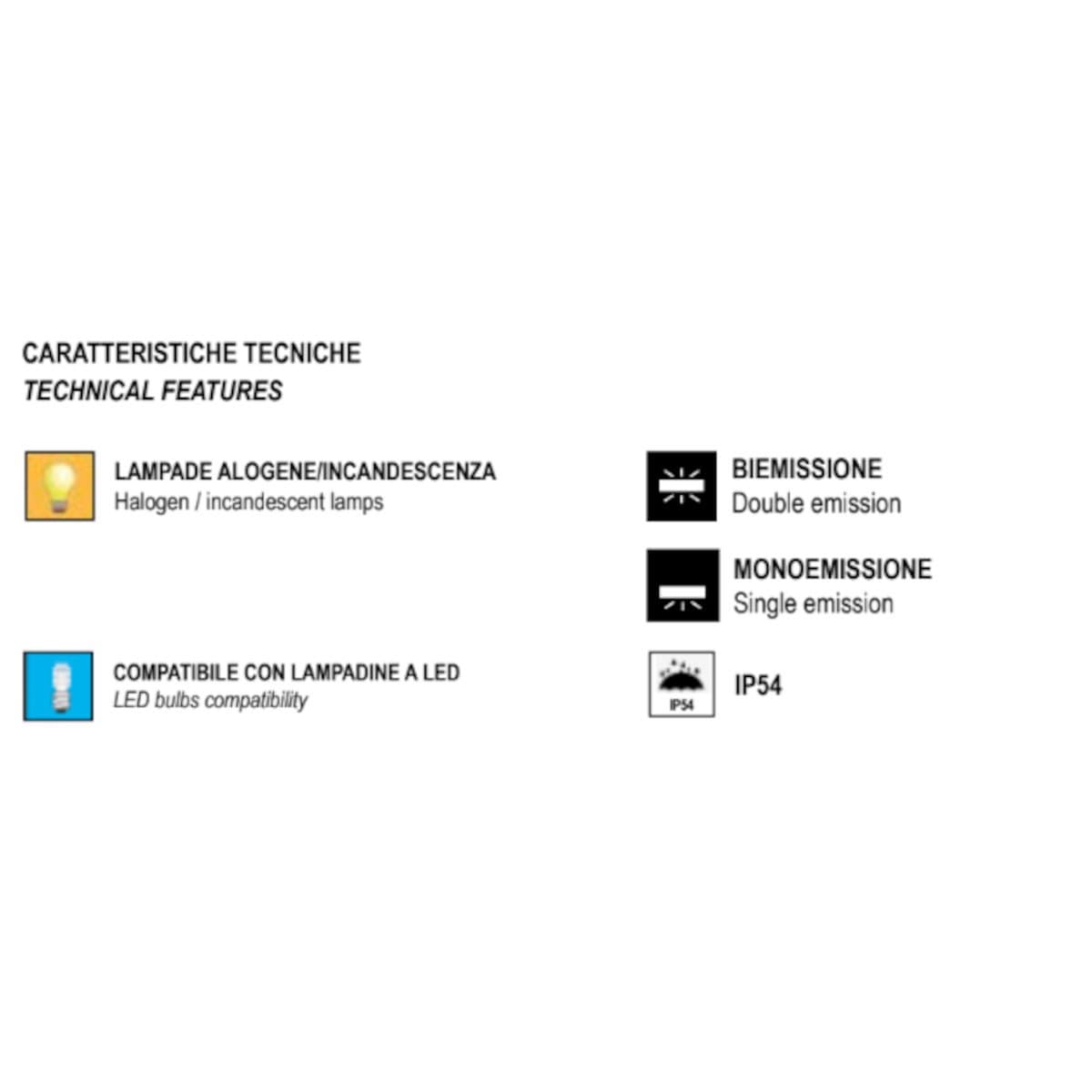 Applique moderno Promoluce PATHIO E27 LED IP54 alluminio vetro - 21