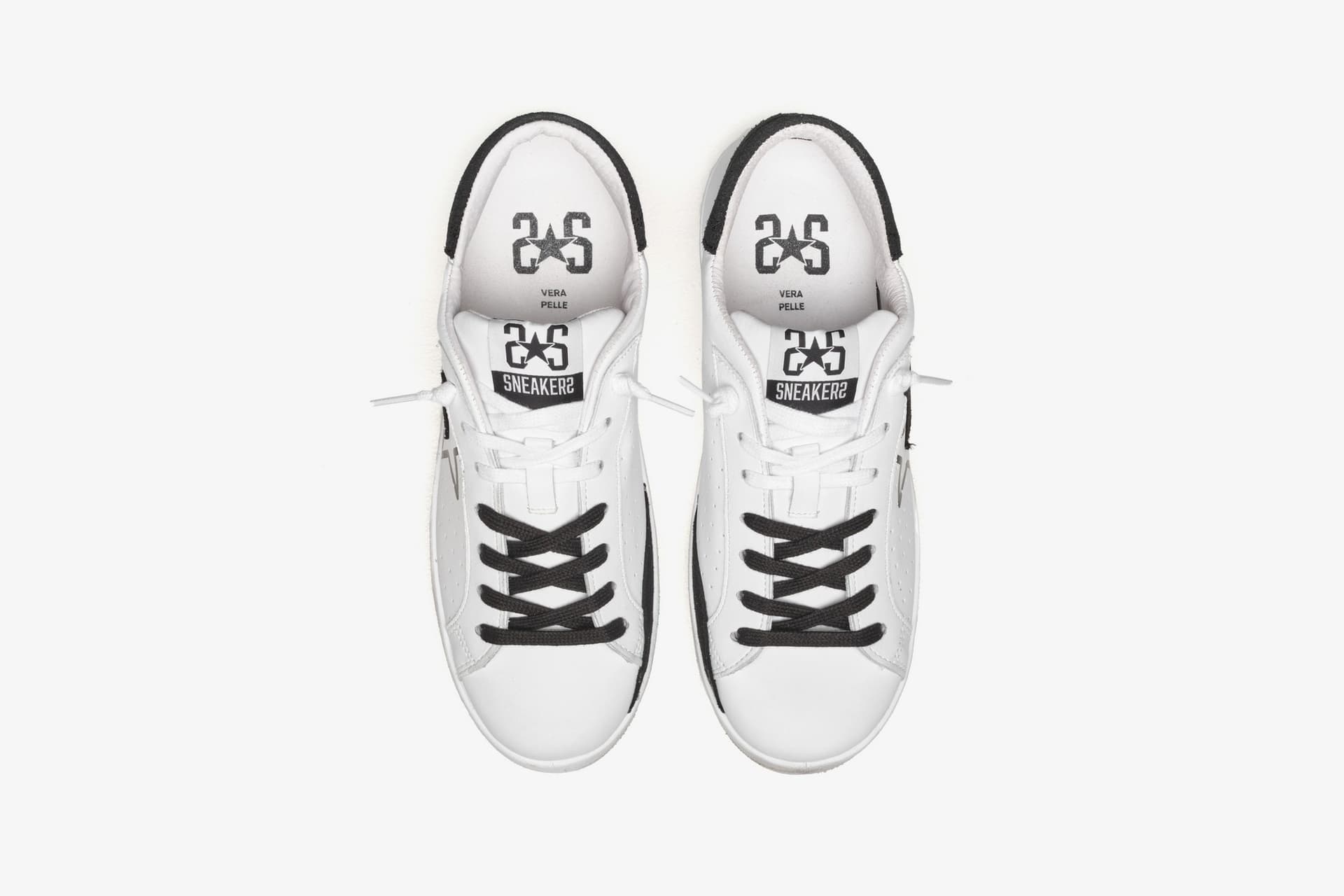 2Star sneakers uomo Prime star bianco-nero 2SU4909 - 4