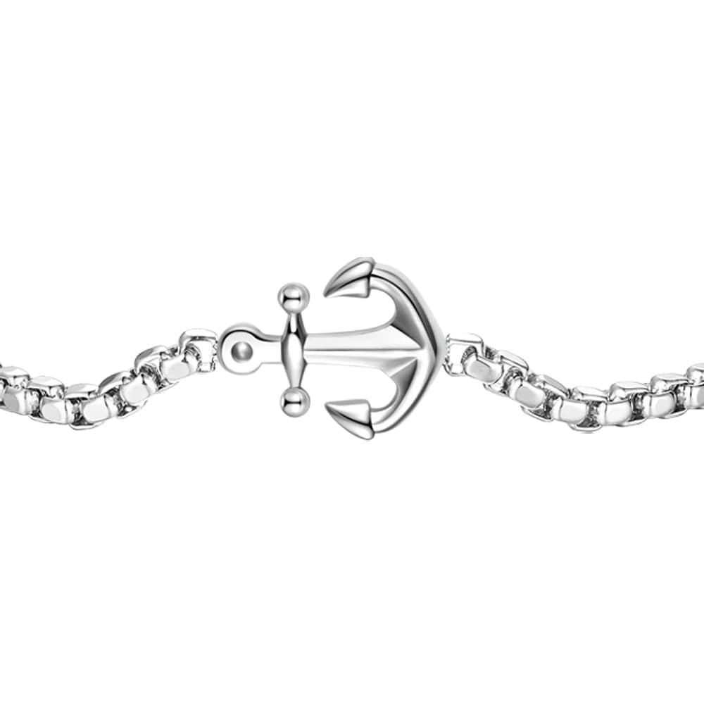 Luca Barra -  BRACCIALE UOMO IN ACCIAIO CON ANCORA - 2
