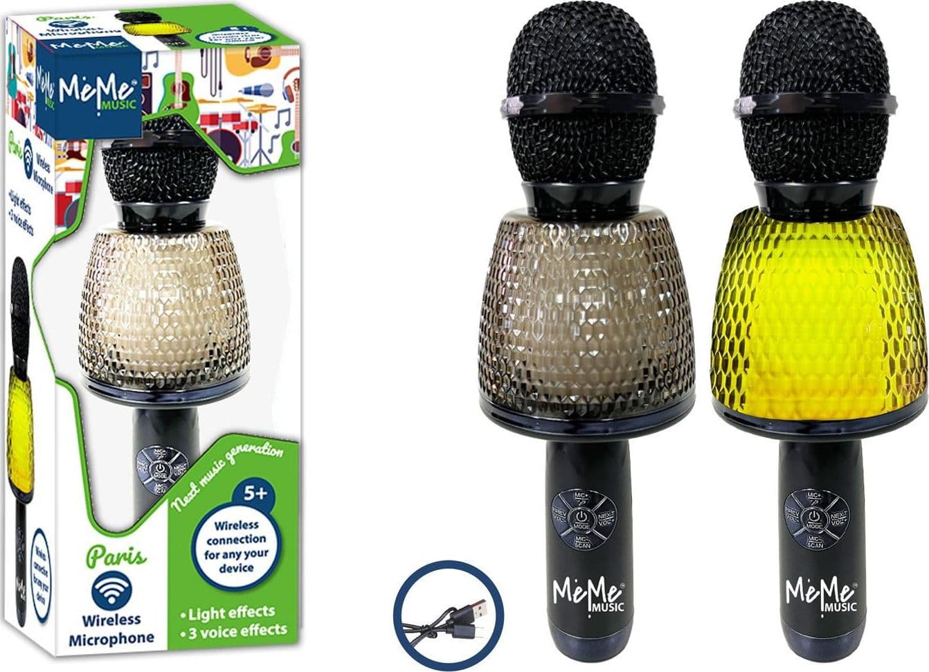 Paris Microfono Wireless con Effetti Luce